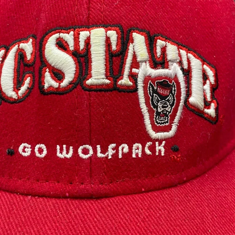 NC State Wolfpack NCAA Youth Adjustable Red Ball Cap Cotton Go Wolfpack Fan Gear